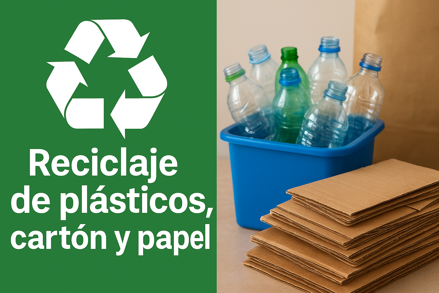 Reciclaje de plásticos, cartón y papel: beneficios para el medio ambiente y la economía circular
